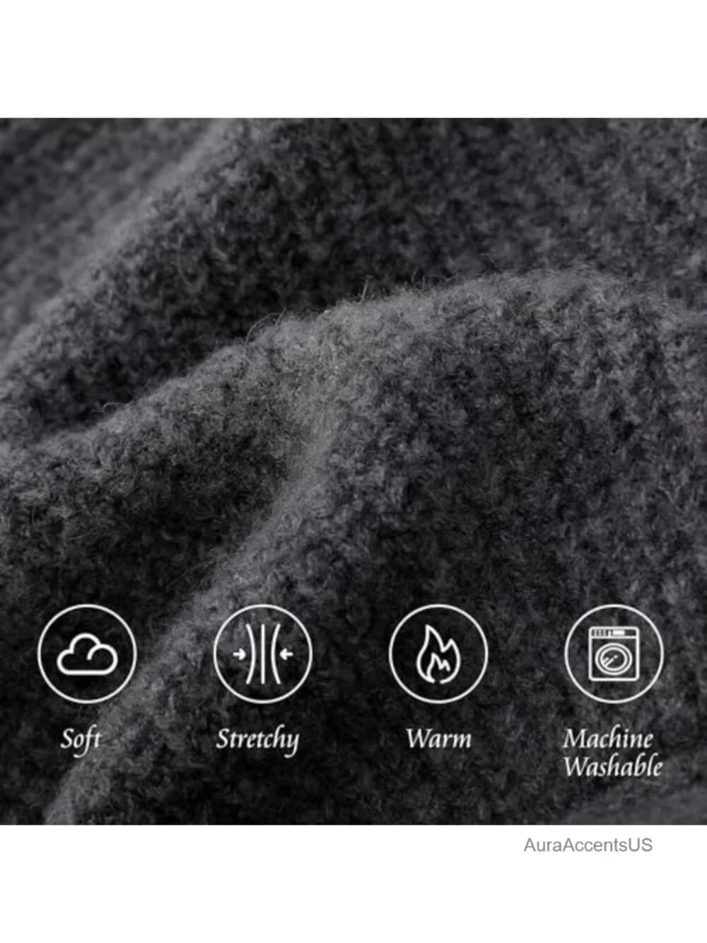 Knitted Hooded Scarf 2-in-1 Winter Neck Warmer Wrap for Women